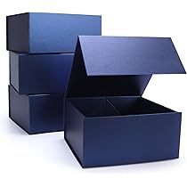 Amazon.com: Giftgarden 4-Pack 8”x8”x4” Blue Gift Boxes with