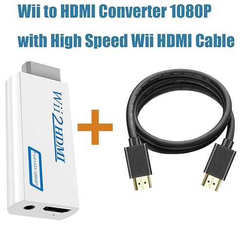 SNLLMZI Wii to HDMI Adapter Converter with Audio Jack