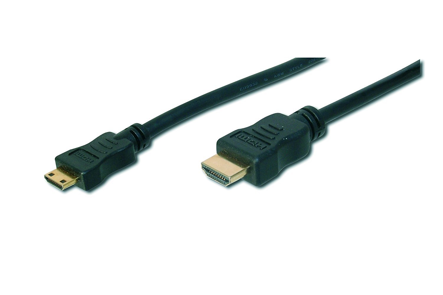 DIGITUS AK-330106-020-S 2.0m Type C (Mini) Male - Type A Male Gold Plated HDMI High Speed Connection Cable - Black — image 1