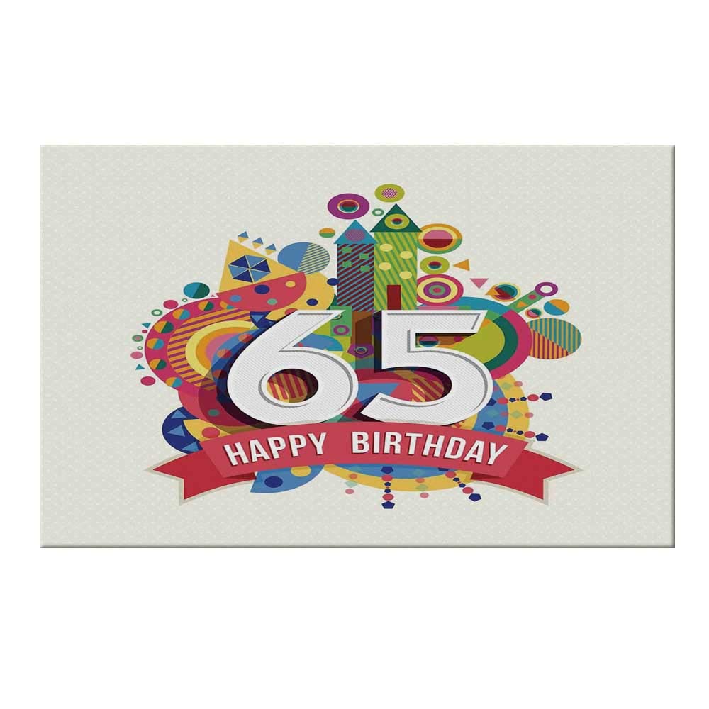 Amazon Com Yoliyana 65th Birthday Decorations Durable Door Mat