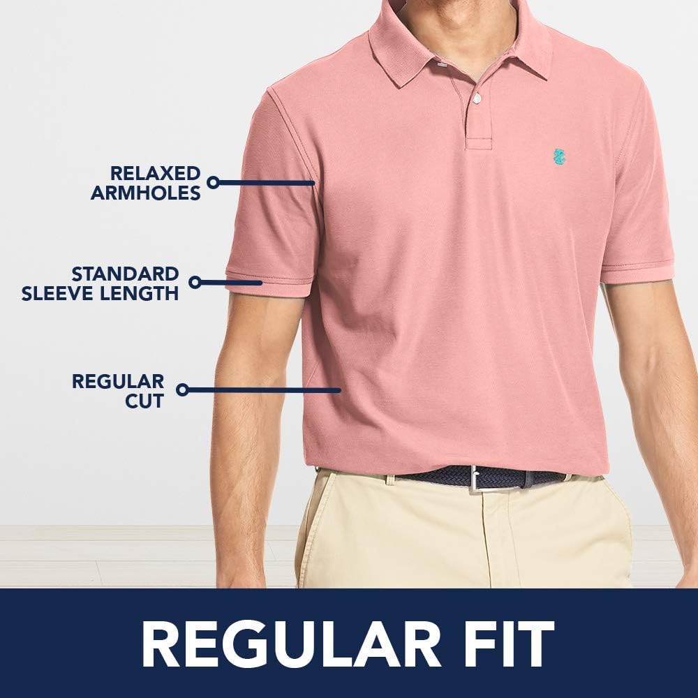 IZOD Men's Advantage Performance Short Sleeve Stripe Polo at  Men’s Clothing store