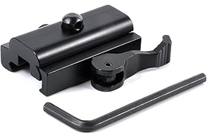 Calitte QD Quick Detach Cam Lock Bipod Adapter Mount for Picatinny Weaver Rail