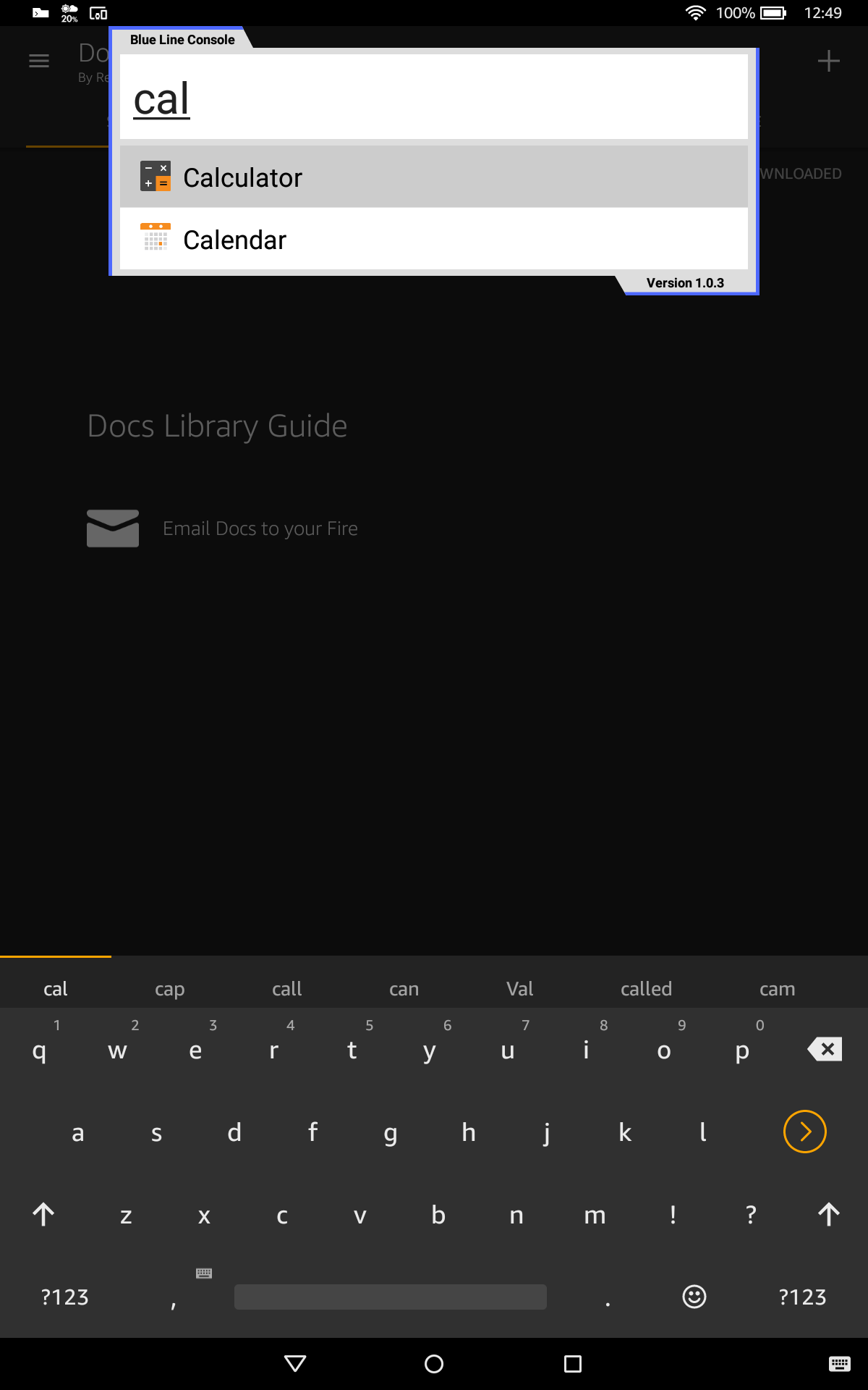 Blue Line Console keyboard based launcherAmazon.frAppstore for Android