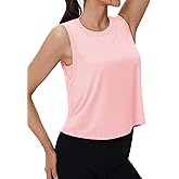 MAGCOMSEN Women's Workout Tank Tops Crop Athletic Sleeveless Summer Quick Dry Moisture Wicking Top for Running Yoga Gym