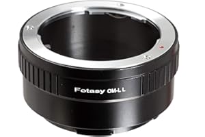 Fotasy Olympus OM Lens to L Adapter, Copper, OM Lens Adapter to L Mount, Compatible with Panasonic S1 S1H S1R S4 S5 Leica SL SL2 TL2 TL Leica T Sigma fp fp L Mirrorless Camera