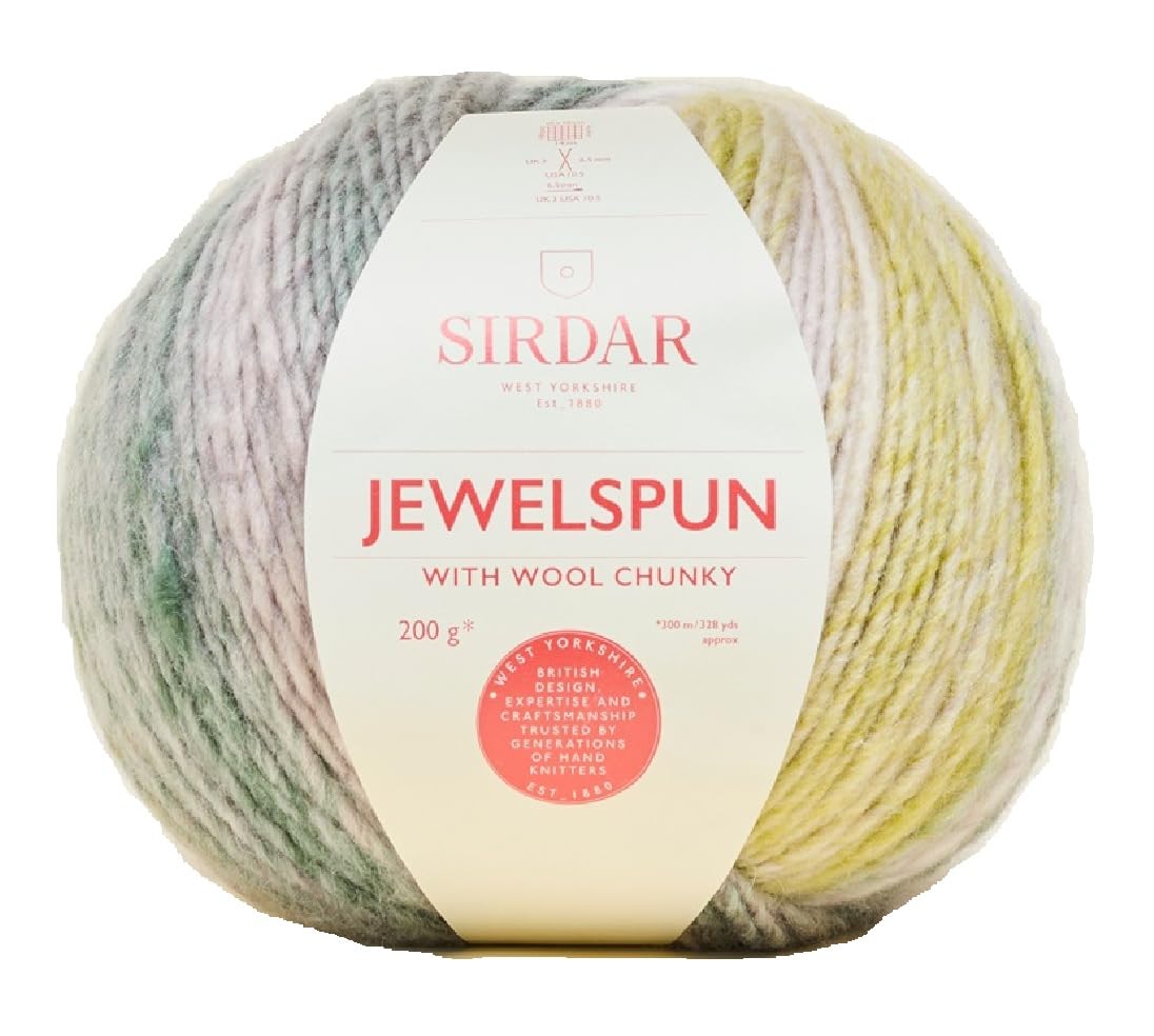 Sirdar Jewelspun Chunky with Wool, Crystal Sea, 200g