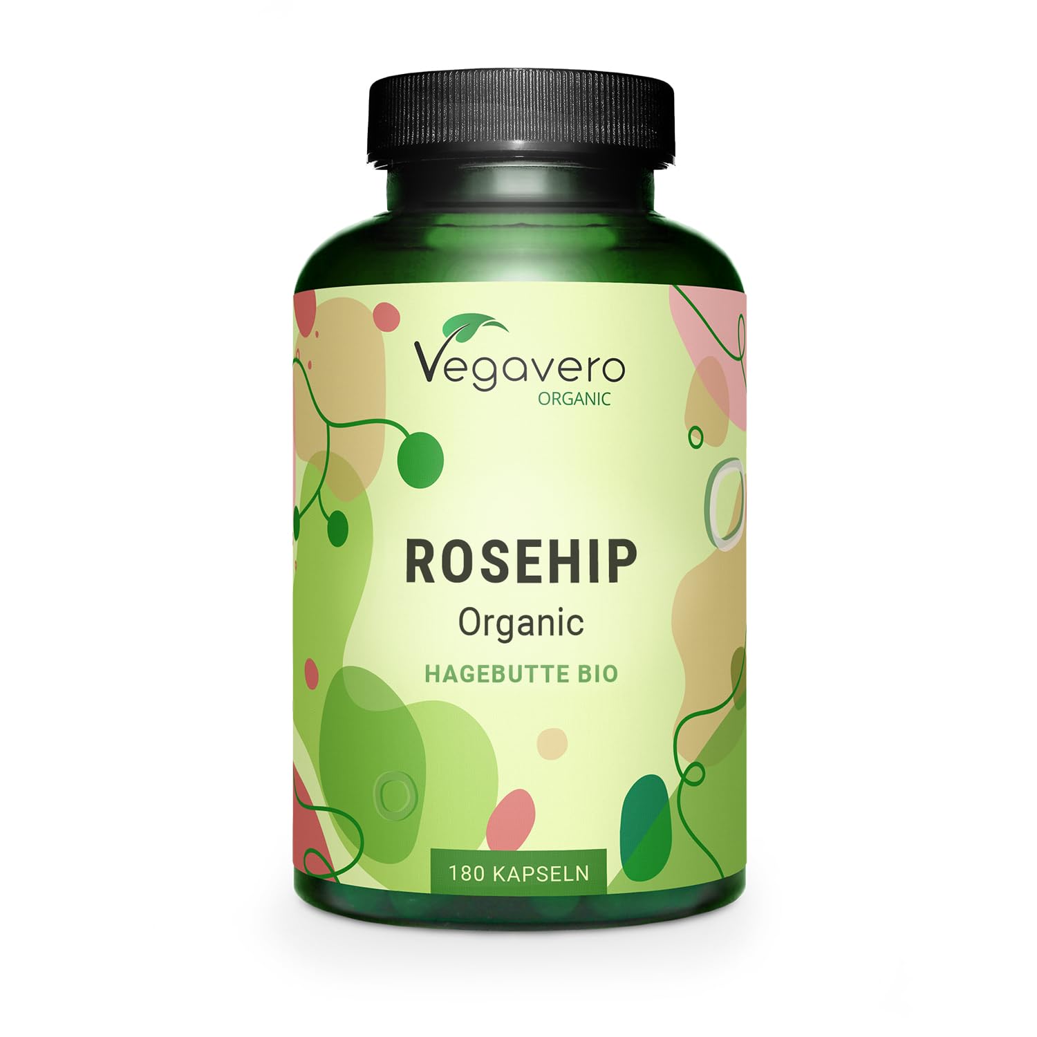 Vegavero Organic Rosehip | 180 Capsules | Raw Quality - 1400 mg | NO Additives & Non-GMO | Vegan