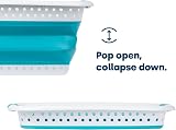 LIVIVO 58L Collapsible Laundry Basket with Handles Turquoise view 7
