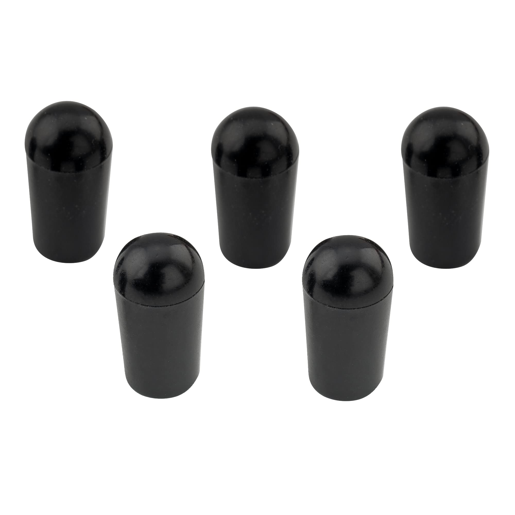 Musiclily Metric 4mm 3 Way Guitar Toggle Switch Tips Caps Pickup Selector Knobs for Les Paul Style Electric Guitar, Black (Set of 5) — image 1