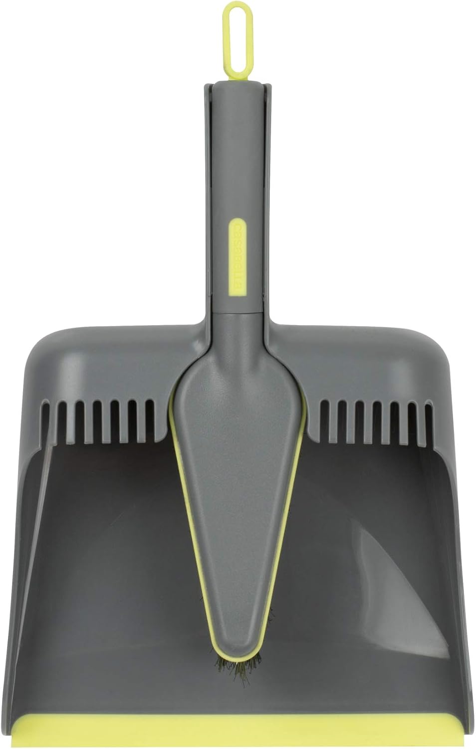 Casabella Way Clean Angle Dustpan & Brush Dustpan and Brush Set, Medium, Green and Taupe