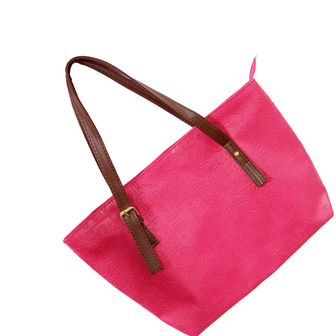 womens Shoulder Bag Casual Big Shoppingbags Tote Handbag Work Bag Travel Bags for Women Girls Ladies (rose red)