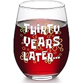 Futtumy 30th Birthday Gifts for Women Her, 17 OZ Thirty Years Later Wine Glass, 30 Year Old Birthday Gifts for Women Mom Wife Daughter Sister Friend Aunt Female, Gift for 30th Birthday Christmas