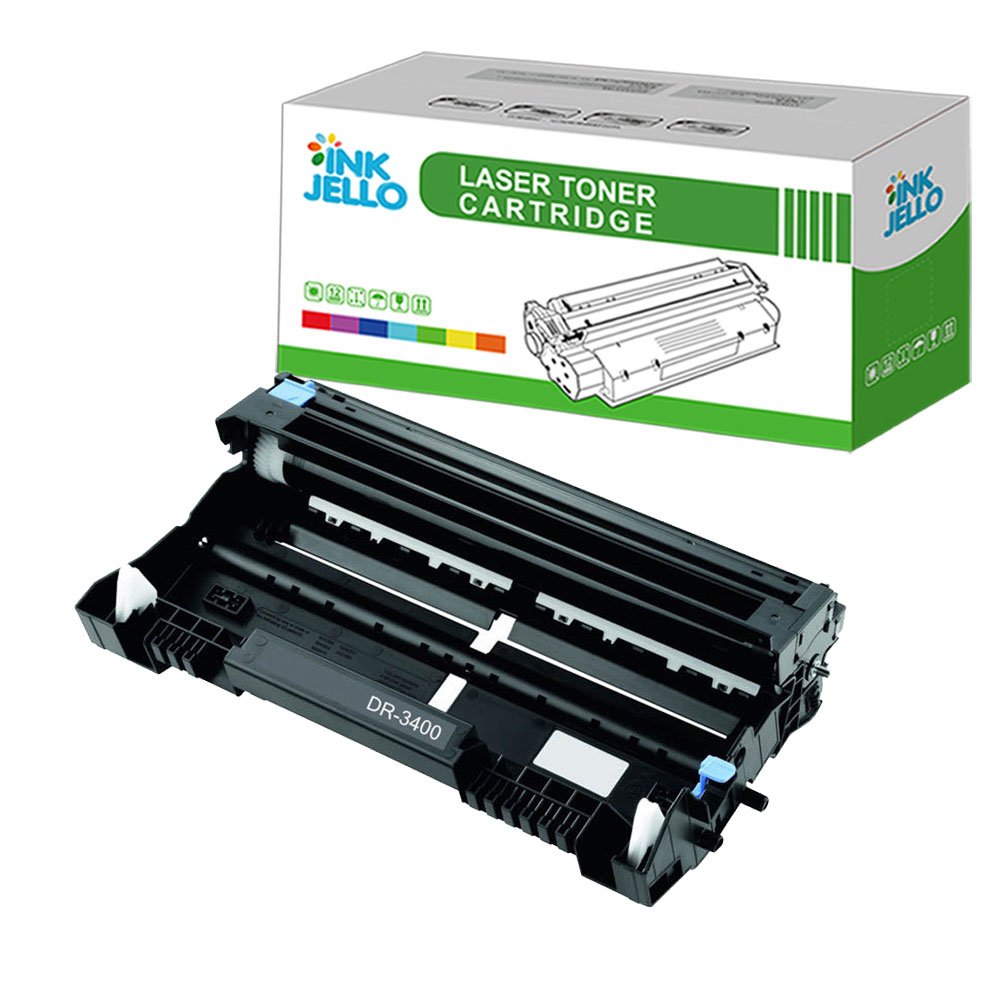 InkJello Drum Unit For Printer, Compatible with Brother DCP-L5500DN L6600DW HL-L5000D L5100DN L5100DNT L5200DW L5200DWT L6300DW L6300DWT L6400DW L6400DWT MFC-L5700DN L5750DW DR3400 (Single-Pack)
