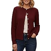 YODNBUK Cardigan Sweaters for Women Chunky Cable Knit Button Down Crewneck Long Sleeve Soft Fall Winter Top