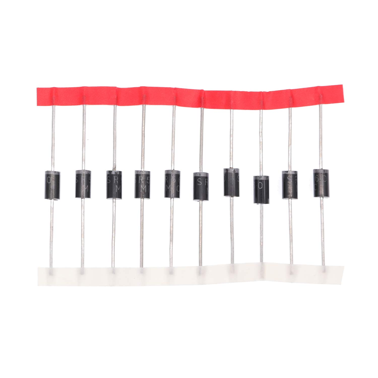 HUABAN 50PCS SR560 (SB560) Schottky Barrier Rectifier Diodes 5A 60V DO-201AD (DO-27) Axial 5 Amp 60 Volt