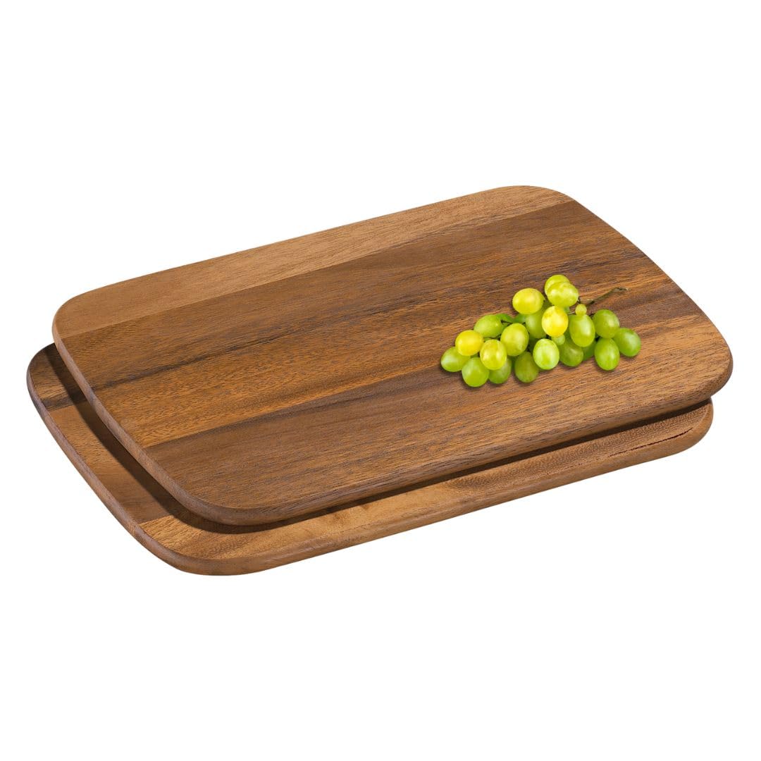 Zassenhaus Set of 2 Breakfast Boards, Acacia, acacia, 28 x 20 x 1 cm