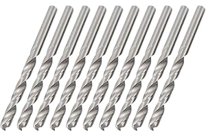 Aexit 6.1mm Diameter Tool Holder HSS Twist Drill Bits w Straight Handle 10pcs