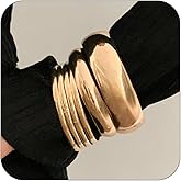 KPYSWVM Chunky Gold Bangle Bracelets for Women Wide Chunky Cuff Bangles Bracelet Trendy Stackable Bracelets Gold Bangles Set Jewelry Jewelry for Women