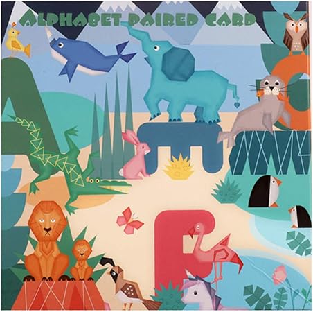 Amazon Tomaibaby アルファベットと数字フラッシュカード木材abc文字動物マッチングパズル色並べ替えゲーム就学前学習教育モンテッソーリおもちゃ すうじ 図形 計算 おもちゃ