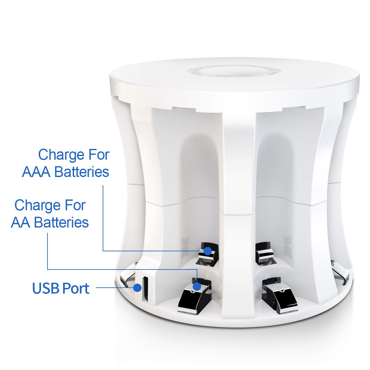Keenstone 8 pcs Household Rechargeable AAA Batteries with Battery Charger NiMH 1.2V 1100mAh Super Durable Low self-Discharge Battery