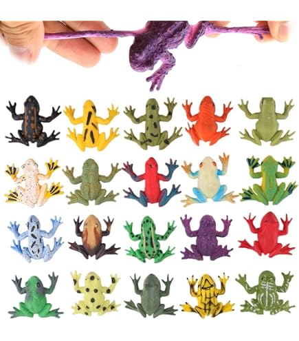 drburpily Grenouilles sauteuses en Plastique colorées : Jouets Amusants et interactifs pour Enfants, Parfaits pour Les Anniversaires et Autres événements. Grenouilles sauteuses