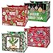 12 Large Christmas Tote Bags with Handles 12.75