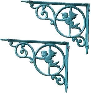 2 Soportes Para Estantes de Hierro Fundido de Alta Resistencia,Soportes