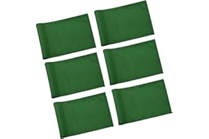 KINGTOP Solid Golf Flag All 8x6 Inch - 420D Nylon, Tube Inserted - Mini Putting Green Flags for Backyard Practice
