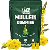 NutraNourish Mullein Gummies for Lung Detox 1000mg Mullein Leaf Herb Extract for Respiratory & Digestive & Immune Support, Vegan, Pear Flavor 60/120 (1)
