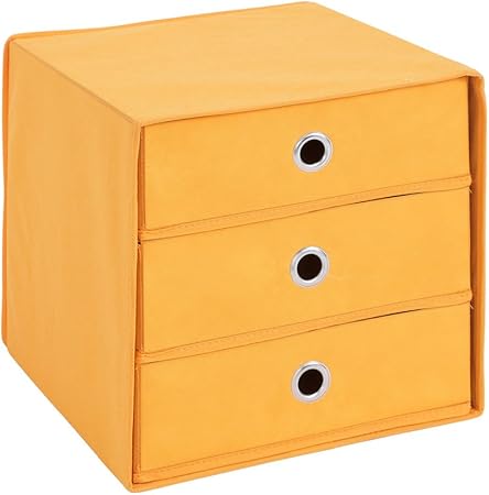 FMD Mega 31 - Caja Plegable con 3 cajones, Color Naranja: Amazon.es: Hogar