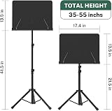 GLEAM Sheet Music Stand 5-in-1 Full Metal with Carrying Bag & Accessories view 2