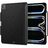 Spigen for iPad Pro 13 inch Case M5/M4 (2025-2024) with Pencil Holder, Enzo Aramid Aerocore Aramid Fiber Magic Keyboard Compatible, Black