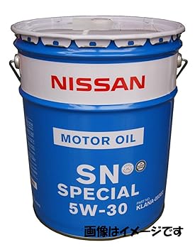 【クリックで詳細表示】日産純正 SNスペシャル 5W-30 部分合成油 ガソリン車用エンジンオイル 20L KLANC-05302