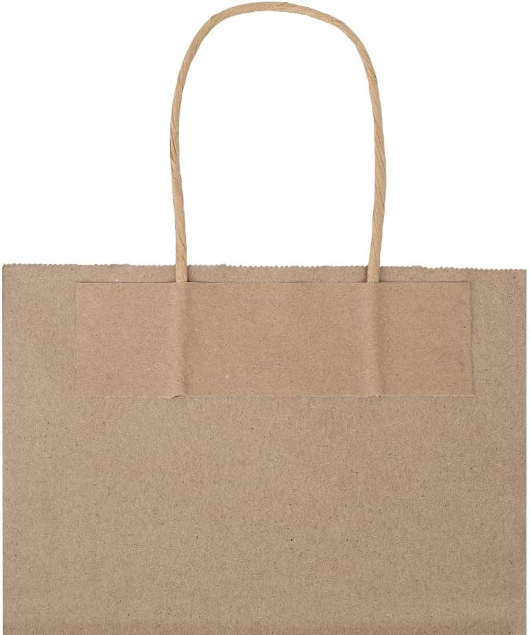 100 Pack 8x4.75x10 inch Medium Blue Gift Paper Bags with Handles Bulk, Bagmad Kraft Bags, Craft Grocery Shopping Retail Party Favors Wedding Bags Sacks (Navy Blue, 100pcs): Health & Personal Care