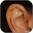 Helix Dangle Earrings for Women - Flat Back Hypoallergenic Cartilage Piercing Jewelry - Forward Helix Earrings