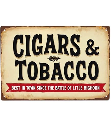 tin tobacco signs Amazon.com: AOYEGO Tobacco Tin Sign,Branch Botanical Star Cigar Smoke  Gentleman Retro Vintage Metal Tin Signs for Cafes Bars Pubs Shop Wall  Decorative Funny Retro Signs for Men Women 8x12 Inch : Home