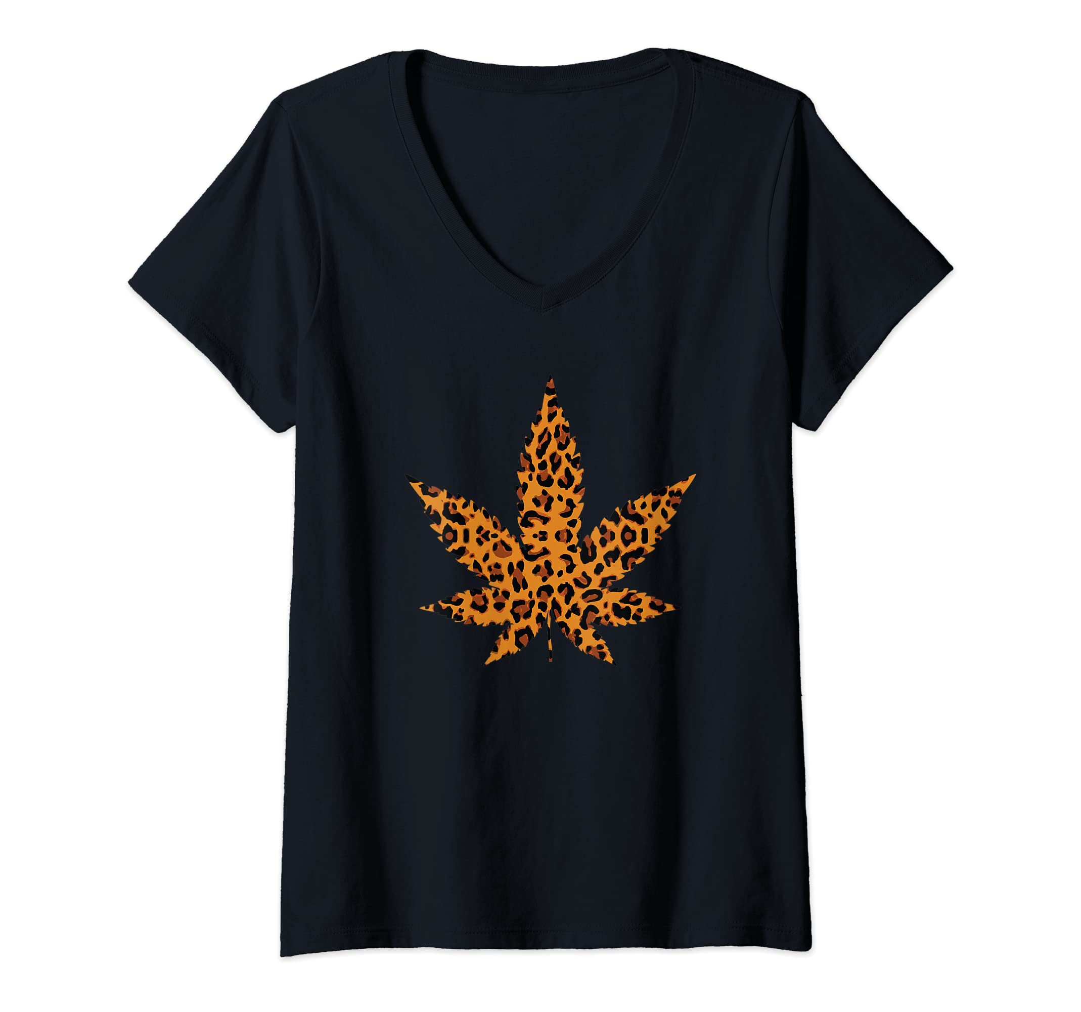 View 1 of ** PURPLE **
Womens Cheetah Marijuana Weed Punk Rock N Roll Cannabis Girl Gift V-Neck T-Shirt