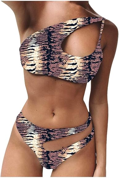 tiger print bikini set