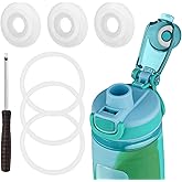 6PCS Silicone Accessory Set Compatible with Bubba Kid Water Bottle, Includes Round Leak Stopper and Lid Gasket for 16oz Bubba Kids Bottle (White-3+3)