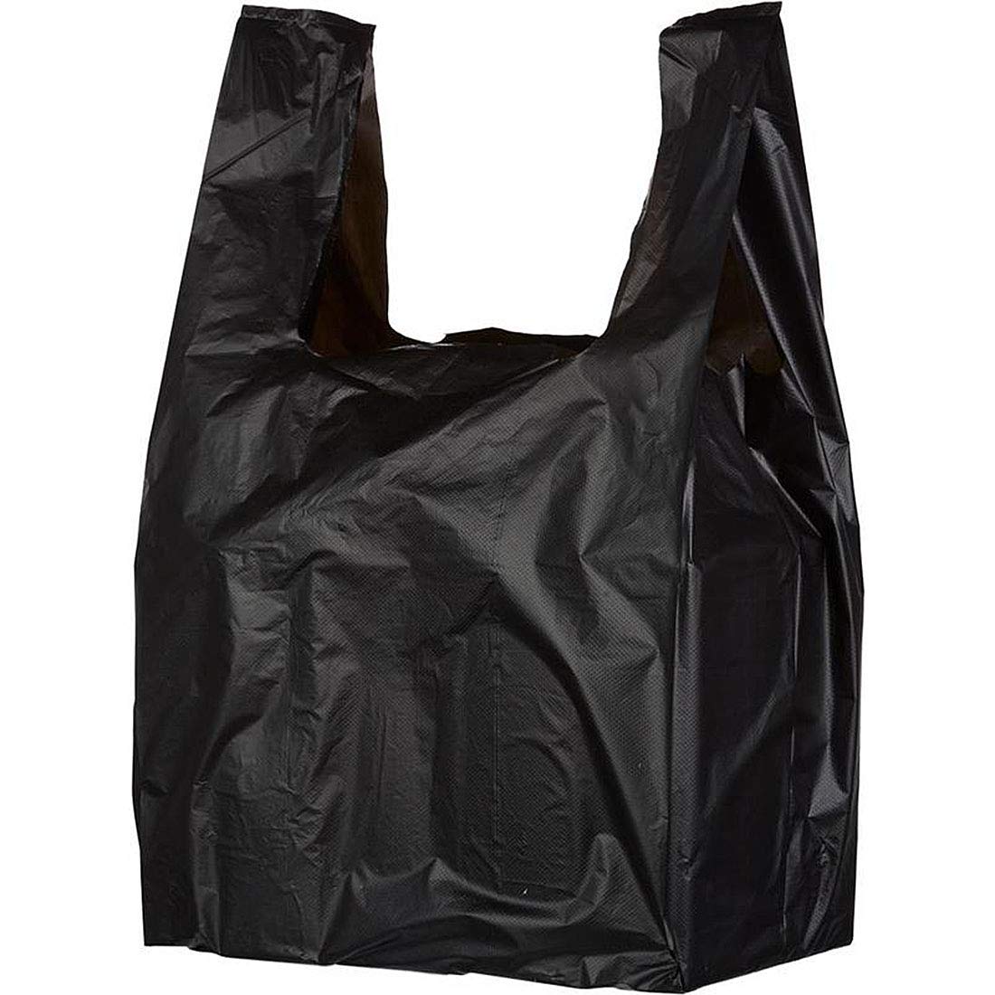 APQ Pack of 2000 Black Plastic Bags 6 x 3 x 12. Plain Carry