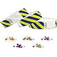 Wristbands Made Out of Tyvek - Striped - 500 Pack - Neon Blue + Yellow - 3/4" Tyvek Wristbands for Events …