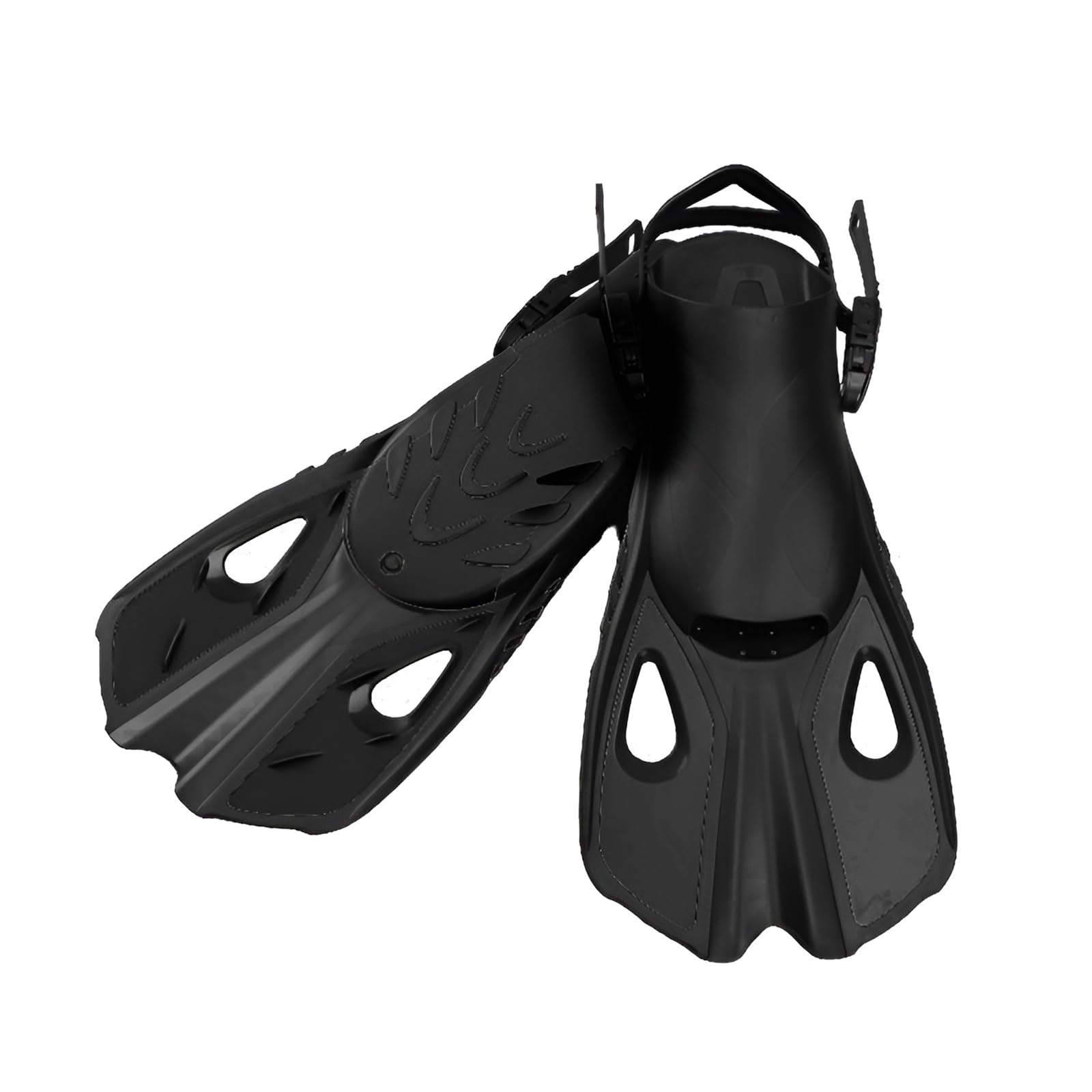 Unisex Diving Fins for Swimming and Snorkelling, Training Fins with Adjustable Open Heel Design Swim Fins for Adults and Kids (UK 7-12)