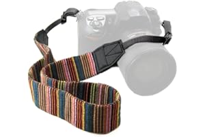 CHMETE Bohemia Vintage Universal Adjustable Camera Camcorder Shoulder Neck Strap Belt with Harness Adapter Fits for DSLR Camera