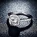 Myhouse Women Girls Wedding Rings Silver Plated Ring for Engagement Charms Findings (7)