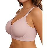 As Fairy Womens Seamless Wireless Comfort Bra with Soft Support No Underwire Push Up T-Shirt Bra