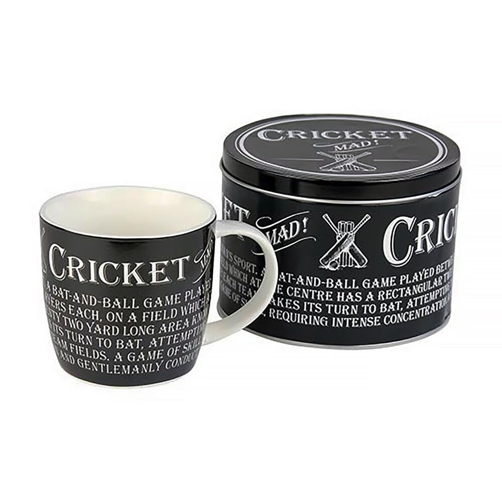 Arora Ultimate Gift for Man 8809 Cricket Mug in Tin, Ceramic, White