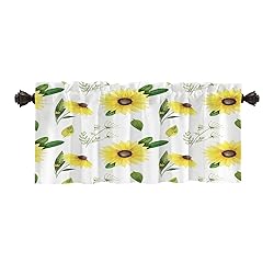 Batmerry Watercolor Yellow Flowers Window