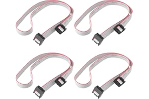 Create idea 4 Pcs 8pin IDC Flat Ribbon Cable Cable Length 50cm Pitch 2.54mm with Pin Header 28AWG