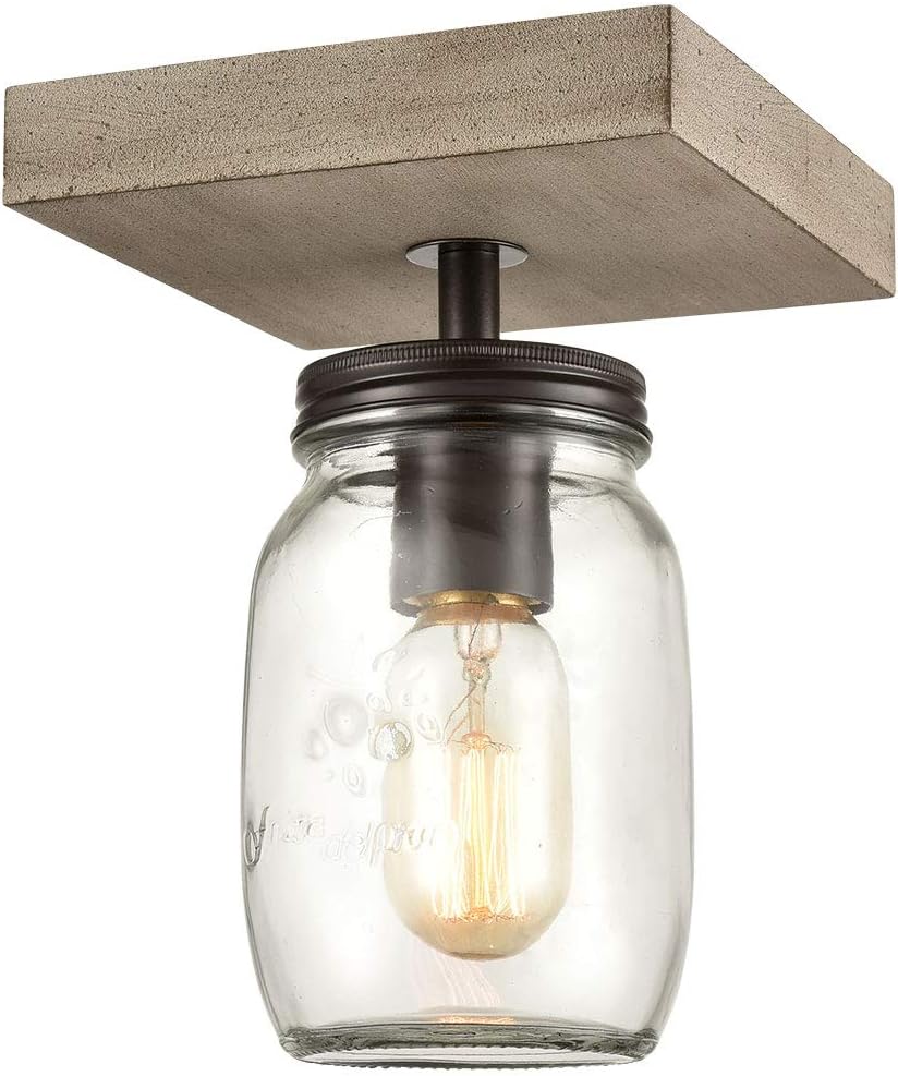 Farmhouse Mason Jar Flush Mount Ceiling Lights Vintage Jar Lighting Fixture