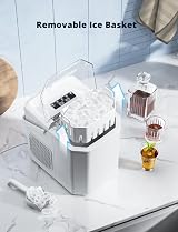 Acmeenjoy Ice Maker Countertop Portable 12kg/24h 9 Cubes in 6-8min view 8